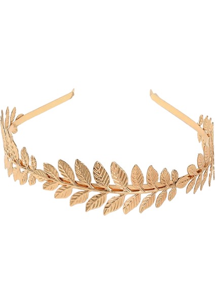 Yeni Altın Renk Yaprak Baş Bandı Başlık Taç Tiara Headdress Tanrıça Yunan Kafa Takı Gelin Düğün Saç Aksesuarları Metal Renk: Fg3 (Yurt Dışından)
