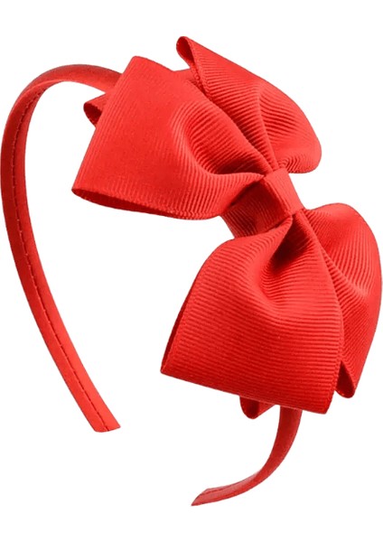 Yeni Moda Katmanlı Saç Bantları Katı Grosgrain Kurdele Yayları Kafa Bandı El Yapımı Butik Saç Aksesuarları Kadınlar Için Saç Aksesuarları Kızlar: Kırmızı (Yurt Dışından)