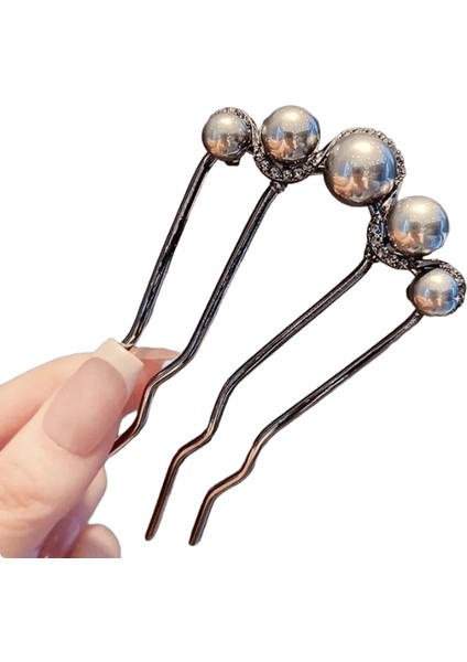 Siyah U Şekilli Saç Çatal Klipsi Kadınlar Için Saç Pimi Taraklar Dağınık Topuz Saç Tokaları Klips Yan Taraklar Sopa Basit Saç Şekillendirme Araçları Metal Renk: Yeni Klip 1pc-1 (Yurt Dışından)