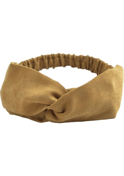 Kadınlar Için Çapraz Türban Katı Kafa Bantları Twist Düğümlü Boho Süet Saç Bantları Kızlar Için Tatlı Yay Headwrap Vintage Saç Aksesuarları Renk: Haki (Yurt Dışından)