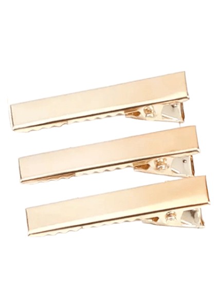 30PCS/SET Altın Gümüş Renkli Saç Klipsi Temel Parlak Metal Timsah Saç Tokaları Dıy Saç Aksesuarları Kadınlar Için Kız Kuaförlük Aracı Renk: Altın 4.1cm (Yurt Dışından)