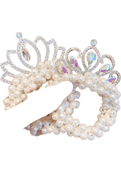 2pc Moda Inci Taç Prenses Saç Bantları Elastik Kauçuk Bantlar Çocuklar Top Saç Çörek Bağları Saç Stil Aksesuarlar Color: A2PCS (Yurt Dışından)