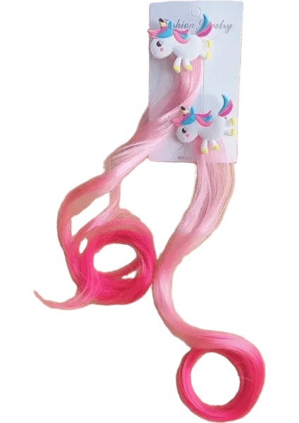 Yeni Koreli Yaylar Saç Klipler Prenses Bağlar Kızlar Renkli Peruklar Unicorn At Kuyruğu Saç Klipler Kenar Giysiler Braid Kids Hediye Aksesuarları Renk: 2pcs 3 (Yurt Dışından)