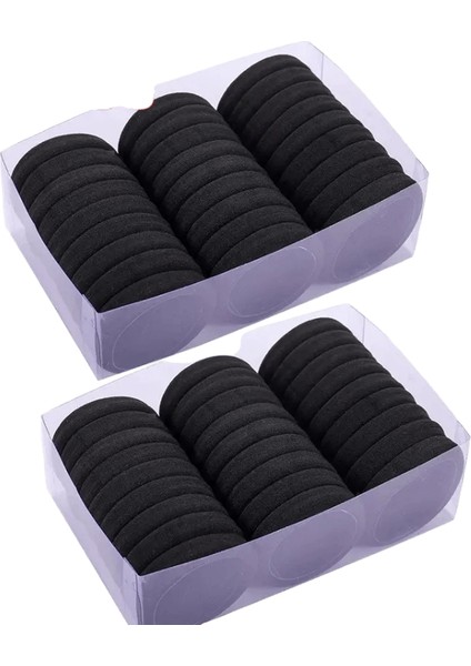 50/100PCS Erkekler Için Siyah Saç Bantları Kadınlar Kızlar Saç Bandı Yüksek Elastik Kauçuk Bant Saç Bağları At Kuyruğu Tutucu Scrunchies Accessoriecolor: B (Yurt Dışından)