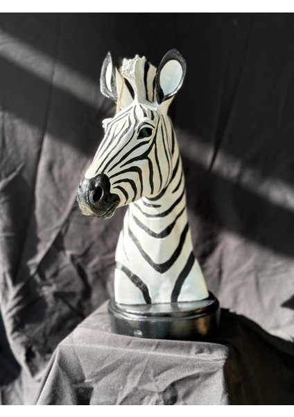 Dekoratif Polyester Zebra Heykel - Siyah Beyaz fiyatları