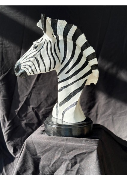 Dekoratif Polyester Zebra Heykel - Siyah Beyaz modelleri