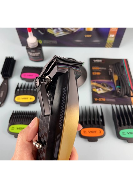 V-270 9000RPM Metal Şarj Edilebilir Profesyonel Saç Kesme