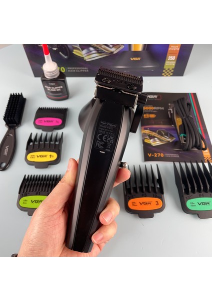V-270 9000RPM Metal Şarj Edilebilir Profesyonel Saç Kesme fiyatları