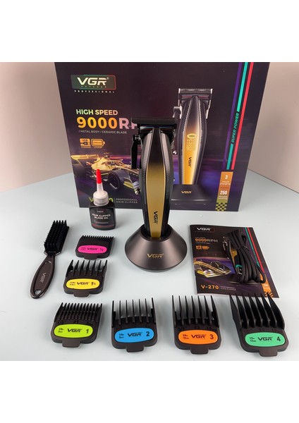 V-270 9000RPM Metal Şarj Edilebilir Profesyonel Saç Kesme fırsatları