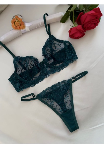 Jadee- Zümrüt Yeşil Bralet Set fiyatları