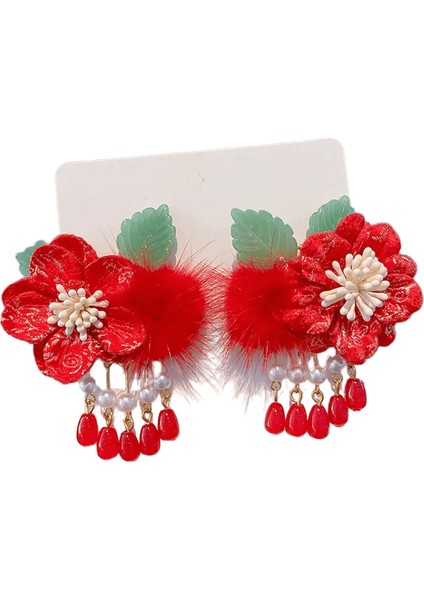 Çin Tarzı Çocuk Yeni Yılı Kawaii Saç Klipleri Cheongsam Hanfu Saç Aksesuarları Cosplay Saç Topu Saç Klips Rengi: A2 (Yurt Dışından)