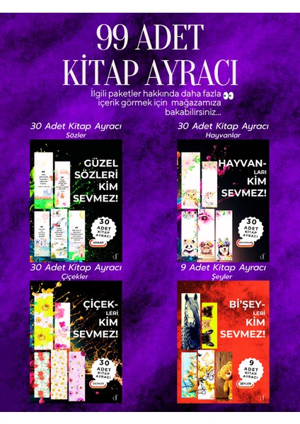 99'lu Kitap Ayracı Seti - Özel Paket7 fiyatları