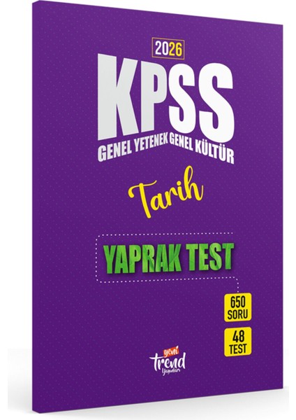 2026 Kpss Lisans Tarih Gygk Yaprak Test