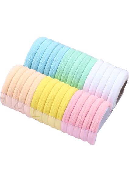 30PCS/SET Kadınlar Bebek Kızları Için Elastik Saç Bantları Renkli Naylon Kauçuk Kafa Bandı Scrunchies Çocuk Ponytail Tutucu Aksesuarları Renk: 2588-6 (Yurt Dışından)