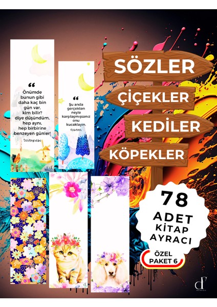 78'li Kitap Ayracı Seti - Özel Paket6