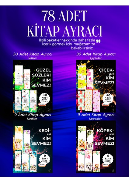 78'li Kitap Ayracı Seti - Özel Paket6 fiyatları