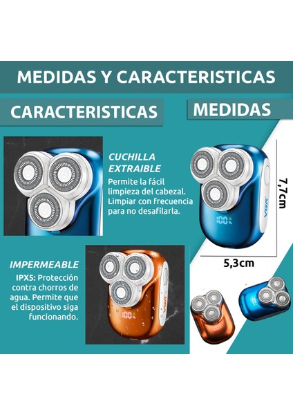 V-346 Erkekler Için Seyahat Elektrikli Tıraş Makinesi