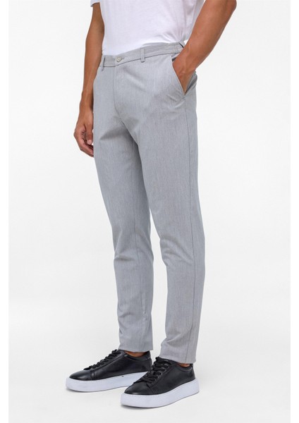 Gri Slim Düz Jogger Pantolon modelleri