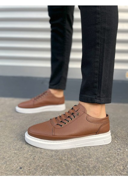 JET-0535 Prime Bağcıklı Cilt Erkek Günlük Sneaker Ayakkabı Cbt - Taba fiyatları