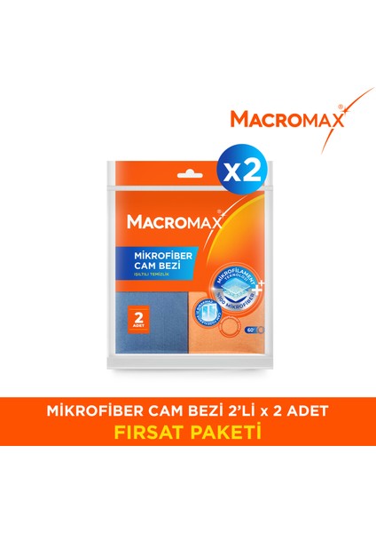 Mikrofiber Cam Bezi - 2x2 4 Adet