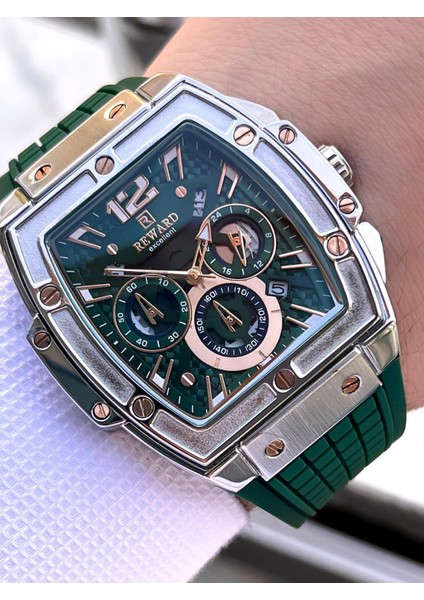 Silikon Kordon Kronometreli Özel Tasarım Kadran 2 Yıl Garantili 5 Atm Erkek Kol Saati Rwd.03