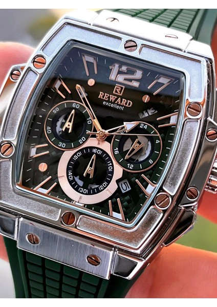 Silikon Kordon Kronometreli Özel Tasarım Kadran 2 Yıl Garantili 5 Atm Erkek Kol Saati Rwd.03 modelleri