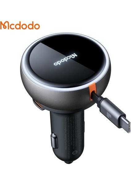 CC-4850 80W Geri Çekilebilir Kablolu Hızlı Araç Çakmak Şarj Cihazı