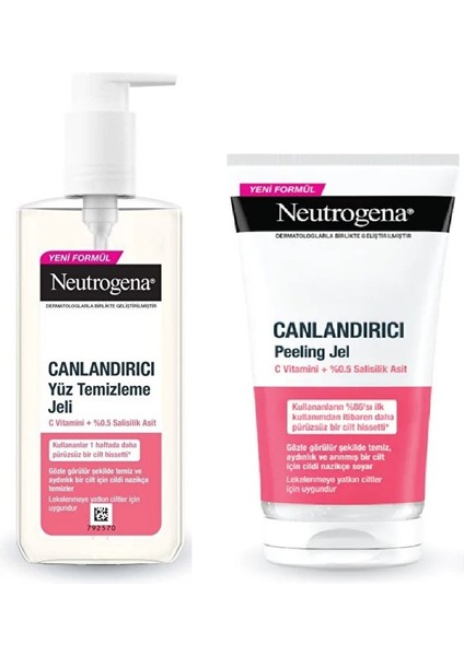 Canlandırıcı Peeling Jel 150 ml + Canlandırıcı Yüz Temizleme Jeli 200 ml