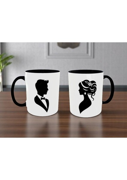 Gelin Damat Kupa Bardak Sevgiliye Veya Eşine Hediye Kupa Bardak 2'li Set fiyatları