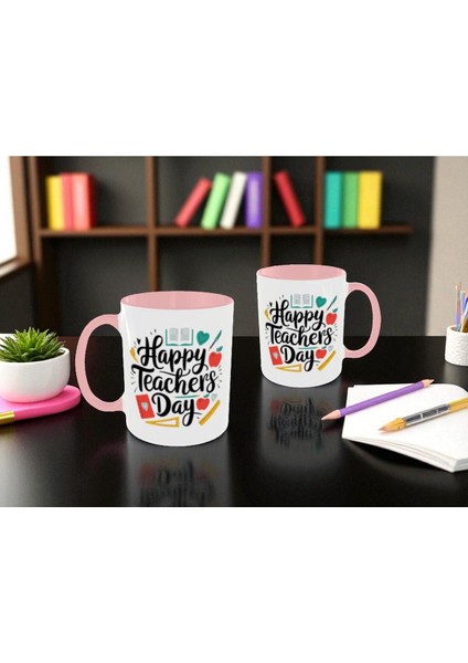 Öğretmenler Günü Kupa Bardak Renkli Bardaklar Öğretmene Hediye Kupa Bardak