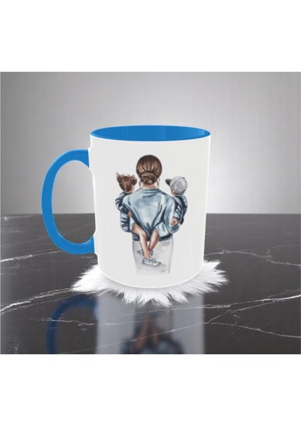 Anneler Günü Hediye Kupa Canım Annem Yazılı Kupa Bardak Anne Kız Beyaz Bardak