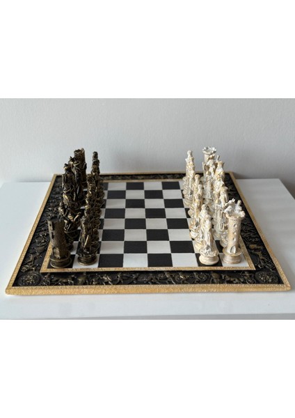 Siyah-Gold Muharebe Satranç Takımı