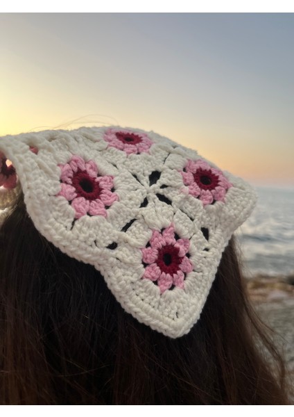 Örgü Bandana, Çiçekli Bandana, Örgü Saç Bandı modelleri
