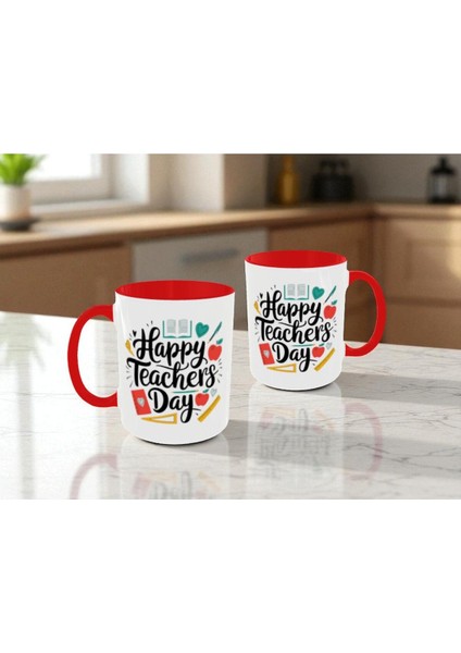 Öğretmenler Günü Kupa Bardak Renkli Bardaklar Öğretmene Hediye Kupa Bardak