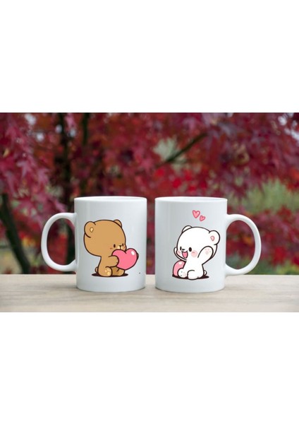 Sevgili Kupa Çift Kupa Bardak Ayıcıklı 2'li Bardak fiyatları