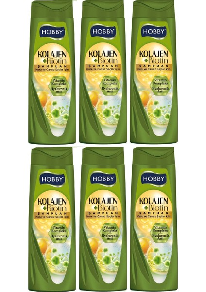 Şampuan Keratin Kafein Kuru ve Cansız Saçlar Hyaluronik Asit 480 ml x 6 Adet