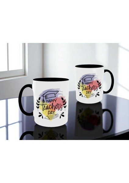 Öğretmenler Günü Kupa Bardak Renkli Bardaklar Öğretmene Hediye Kupa Bardak