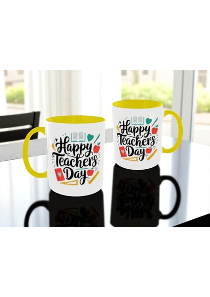 Öğretmenler Günü Kupa Bardak Renkli Bardaklar Öğretmene Hediye Kupa Bardak