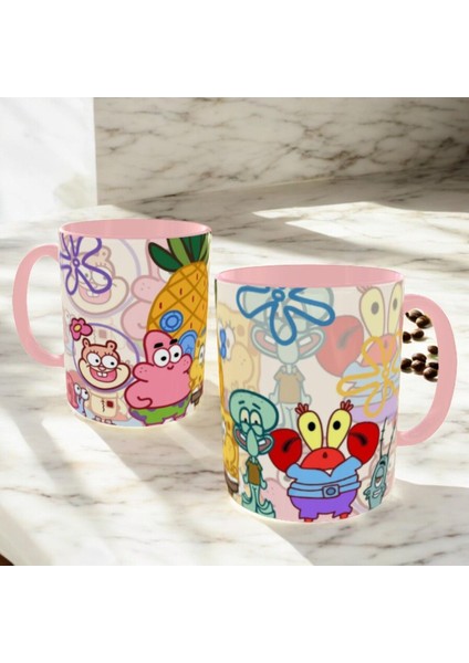 Sünger Bob Kupa Bardak Süngerbob Kupa Içi ve Kulbu Pembe fiyatları