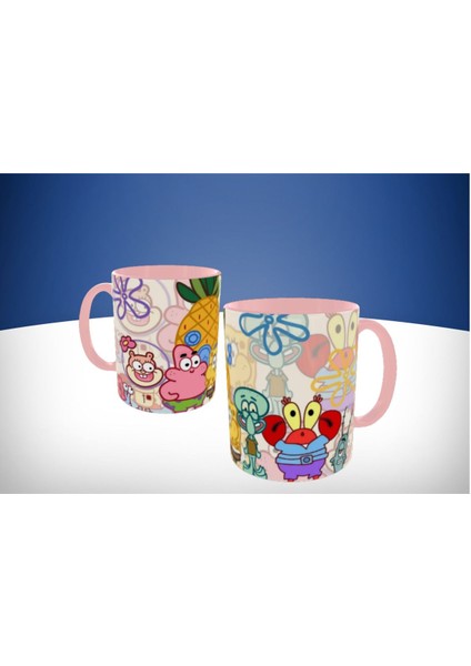 Sünger Bob Kupa Bardak Süngerbob Kupa Içi ve Kulbu Pembe fırsatları