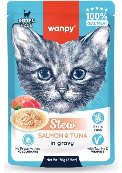 Pouch Ton Balıklı Somonlu Yaş Kedi Maması 70G
