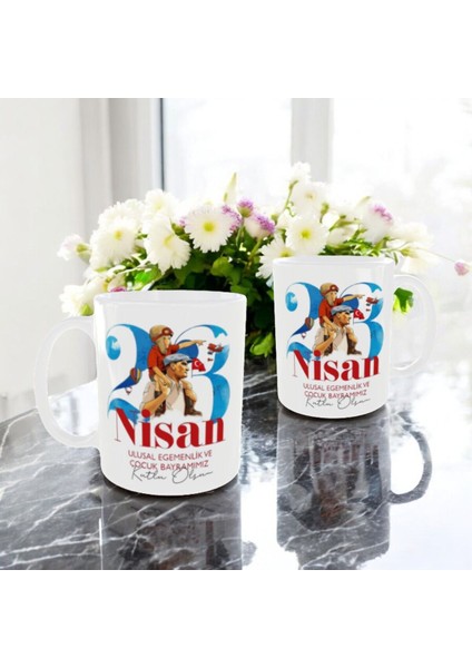 23 Nisan Kupa Bardak Atatürk Baskılı Kupa Bardak fırsatları