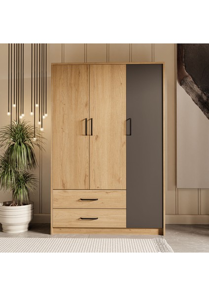 Grande Modern 3 Kapılı Gardrop 3508 Sepet - Antrasit modelleri