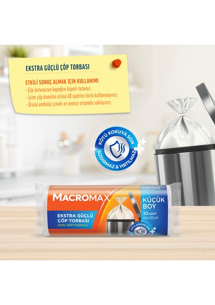Ekstra Güçlü Çöp Torbası Küçük Boy - 30 Lu Paket X7 fiyatları