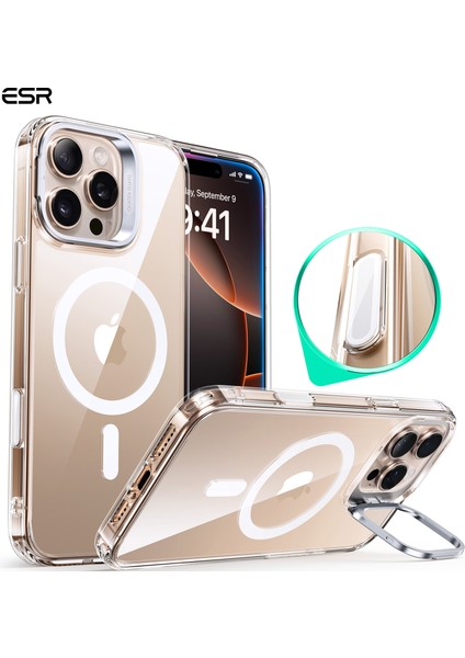 Iphone 16 Pro Halolock Mag Safe Classic Hybrid Stantlı Silikon Kılıf - Kamera Kontrol Buton