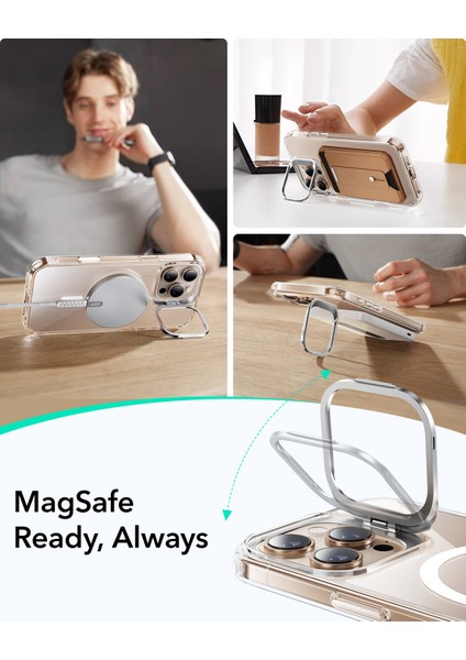 Iphone 16 Pro Halolock Mag Safe Classic Hybrid Stantlı Silikon Kılıf - Kamera Kontrol Buton