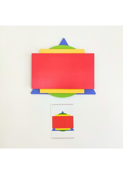 Eğitici Aktivite: Kat Kat Şekiller Eşleştirme ve Yapılandırma Oyunu | Okul Öncesi Ahşap Geometrik Parçalarla Montessori Aktivitesi | Görsel Algı – Problem Çözme – Motor Beceriler