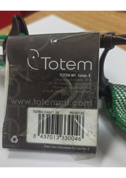P0100125 Totemcam 1.25 Climbing Cam Tırmanma Koruması Totem Tırmanma Kamerası - Yeşil 1.25 fiyatları
