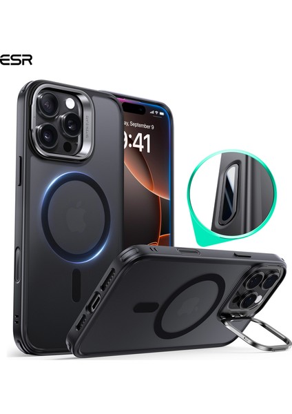 Iphone 16 Pro Halolock Mag Safe Classic Hybrid Stantlı Silikon Kılıf - Kamera Kontrol Buton