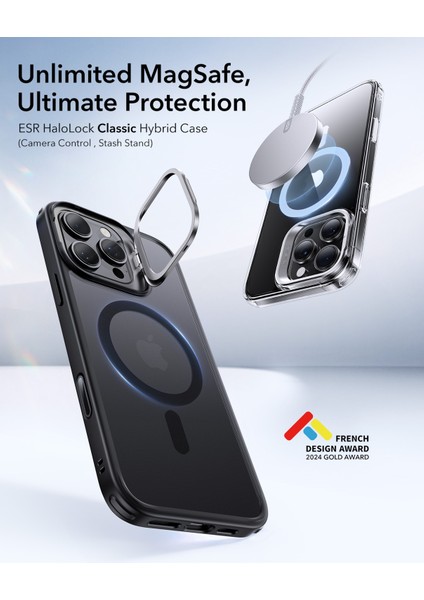 Iphone 16 Pro Halolock Mag Safe Classic Hybrid Stantlı Silikon Kılıf - Kamera Kontrol Buton indirimleri